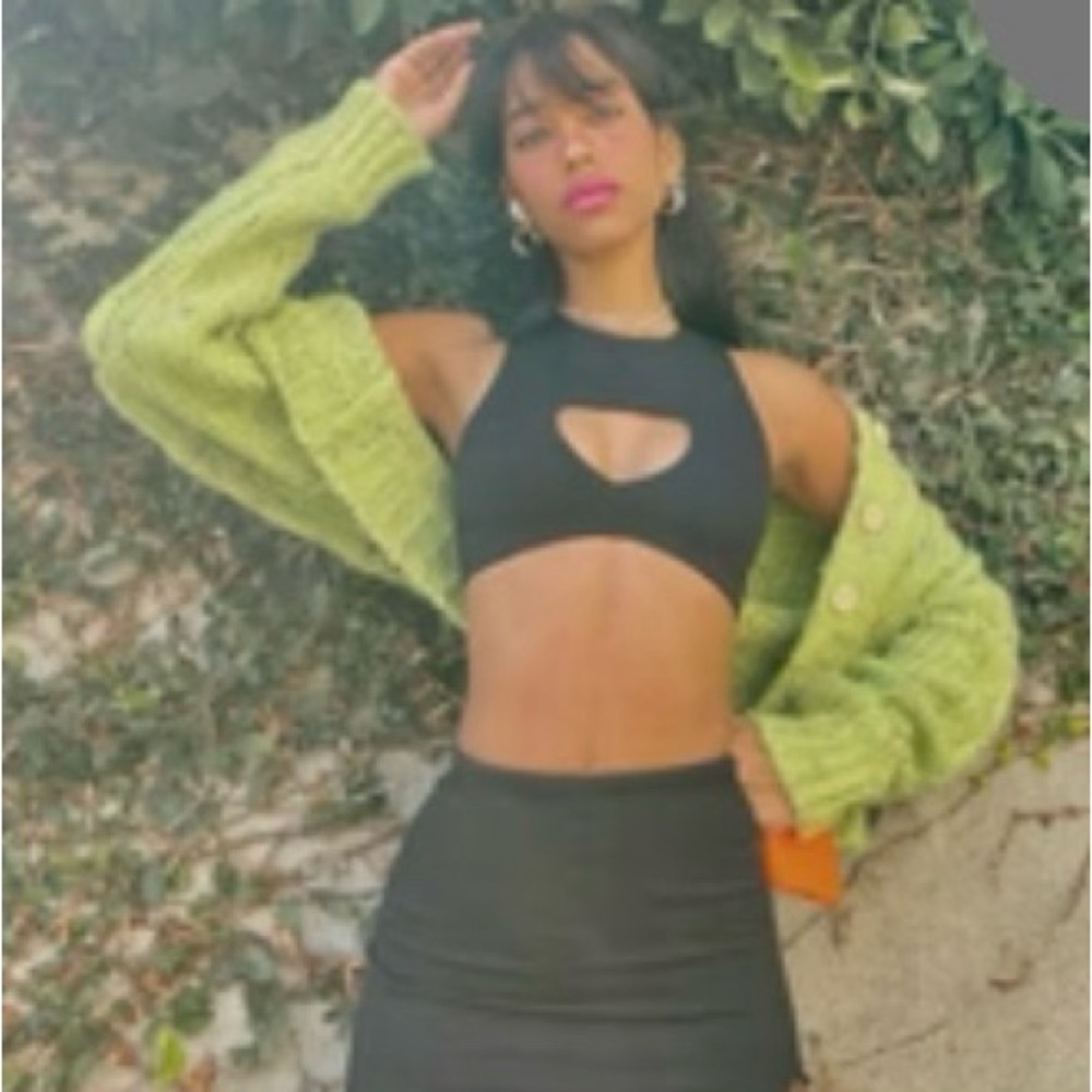 Princess Polly The Songz Set Black Crop Top